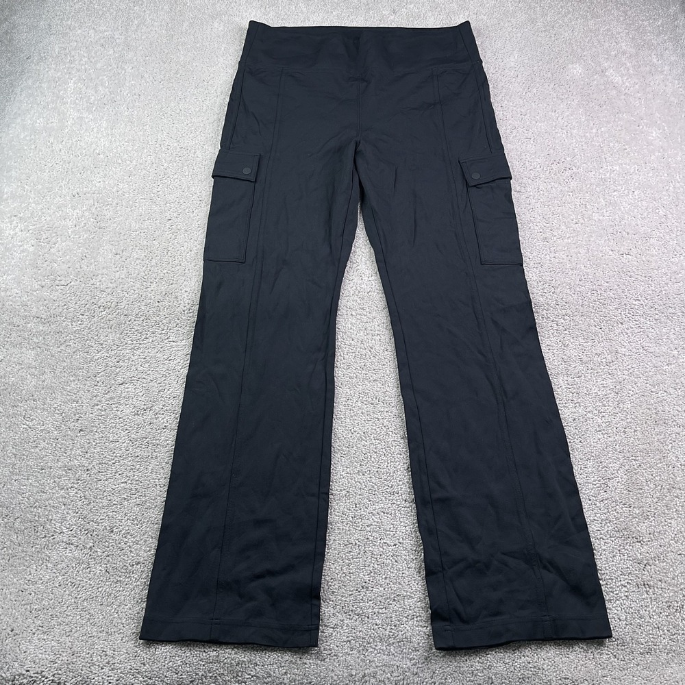 Athleta Pants Womens Large Black Delancey Straight Cargo Utility Hiking Active